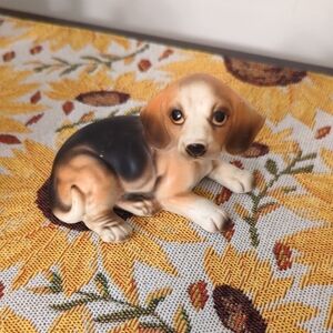 Lefton Tan and Black Beagle Figurine